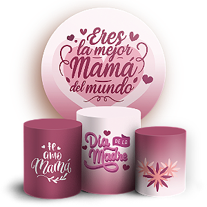 KIT Redondo e Trio - Dia de la Madre  - Sublimado 3D