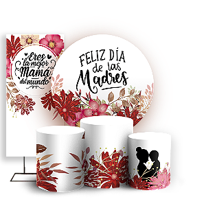 KIT Redondo Trio e Faixa - Dia de la Madre - Sublimado 3D