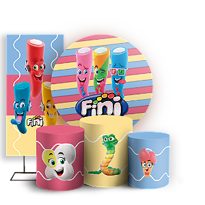 KIT Redondo Trio e Faixa - Doces Fini - Sublimado 3D