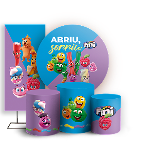 KIT Redondo Trio e Faixa - Doces Fini - Sublimado 3D
