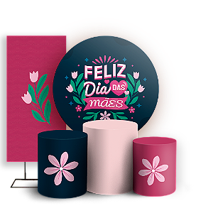 KIT Redondo Trio e Faixa - Dia Das Mães - Sublimado 3D