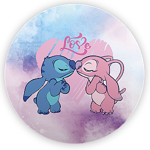 Painel de Mesa - Lilo Stitch Angel - Sublimado 3D