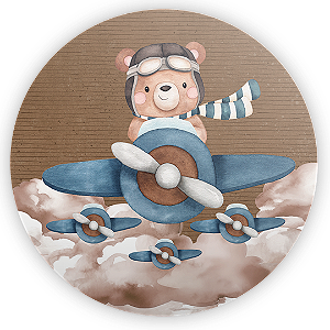 Painel de Mesa - Ursinho Aviador - Sublimado 3D