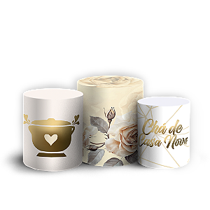 Trio Cilindro - Chá De Casa Nova - Sublimado 3D
