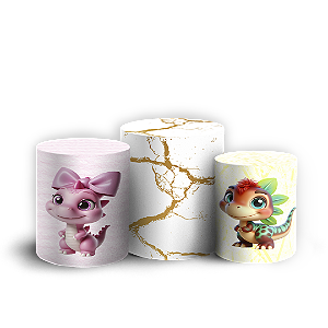 Trio Cilindro - Dinossauro - Sublimado 3D