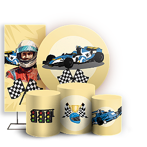 KIT Redondo Trio e Faixa - Formula 1 - Sublimado 3D