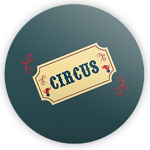 Painel Redondo - Circo - Sublimado 3D