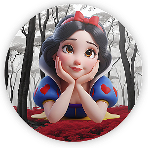 Painel de Mesa - Branca De Neve - Sublimado 3D