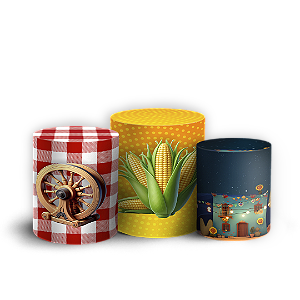 Trio Cilindro - Minnie Fazendinha - Sublimado 3D