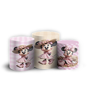 Trio Cilindro - Minnie Fazendinha - Sublimado 3D
