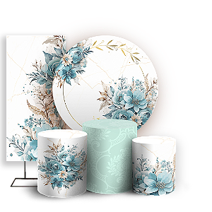 KIT Redondo Trio e Faixa - Floral - Sublimado 3D