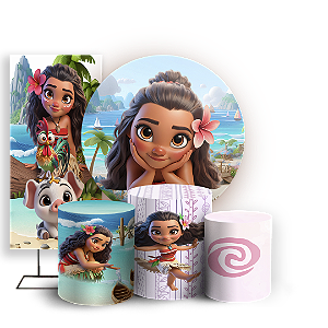 KIT Redondo Trio e Faixa - Moana - Sublimado 3D