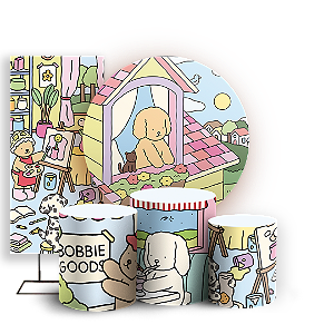 KIT Redondo Trio e Faixa - Bobbie Goods - Sublimado 3D