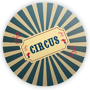 Painel Redondo - Circo - Sublimado 3D