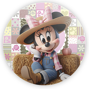 Painel de Mesa - Minnie Fazendinh - Sublimado 3D