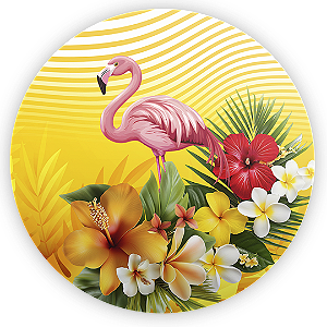 Painel de Mesa - Tropical Floral - Sublimado 3D