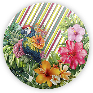 Painel de Mesa - Tropical Floral - Sublimado 3D