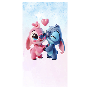 Faixa Lateral - Lilo Stitch Angel - Sublimado 3D