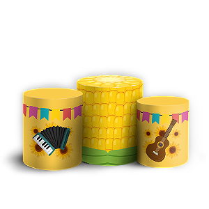 Trio Cilindro - Festa Junina - Sublimado 3D