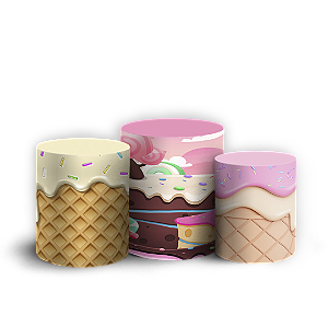 Trio Cilindro - Confeitaria - Sublimado 3D