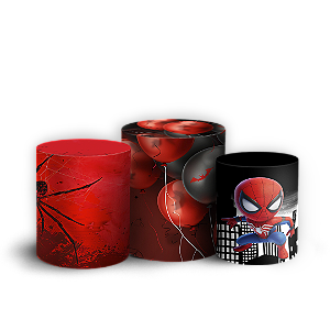 Trio Cilindro - Homem Aranha - Sublimado 3D