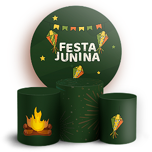 KIT Redondo e Trio - Festa Junina - Sublimado 3D