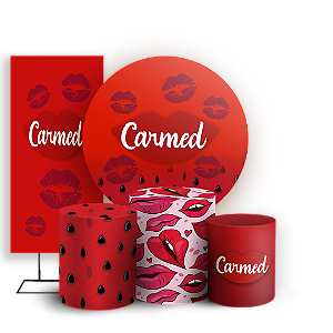 KIT Redondo Trio e Faixa - Carmed - Sublimado 3D