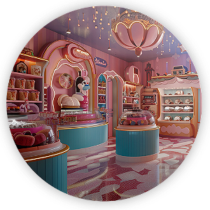 Painel de Mesa - Stitch Confeiteiro - Sublimado 3D