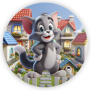 Painel de Mesa - Tom E Jerry - Sublimado 3D