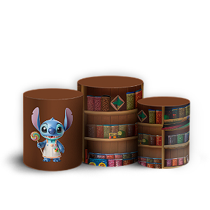 Trio Cilindro - Stitch Confeiteiro - Sublimado 3D