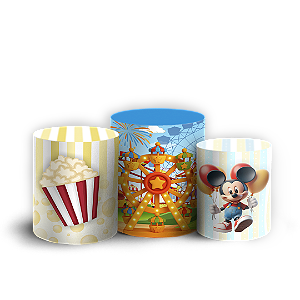 Trio Cilindro - Turma Do Mickey E Minnie - Sublimado 3D