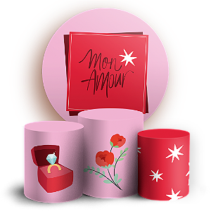 KIT Redondo e Trio - Namorados - Sublimado 3D