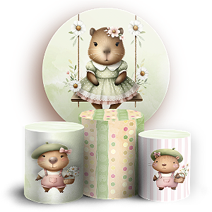 KIT Redondo e Trio - Capivara - Sublimado 3D