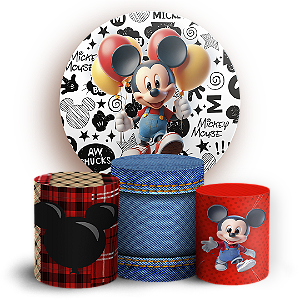 KIT Redondo e Trio - Mickey - Sublimado 3D