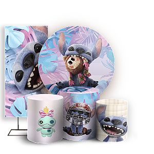 KIT Redondo Trio e Faixa - Lilo Stitch - Sublimado 3D