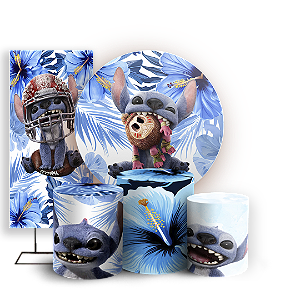 KIT Redondo Trio e Faixa - Lilo Stitch - Sublimado 3D