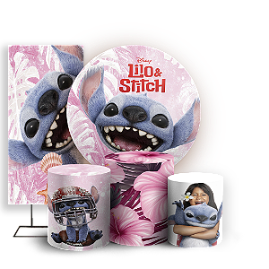 KIT Redondo Trio e Faixa - Lilo Stitch - Sublimado 3D