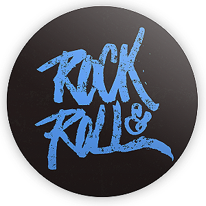 Painel Redondo - Rock and Roll - Sublimado 3D