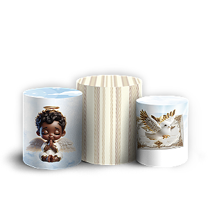 Trio Cilindro - Anjos Batismo - Sublimado 3D