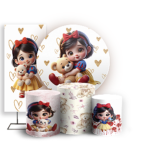KIT Redondo Trio e Faixa - Branca de Neve - Sublimado 3D