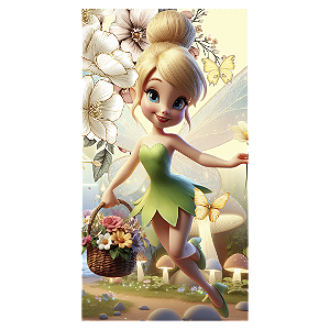 Faixa Lateral - Sininho Tinkerbell - Sublimado 3D