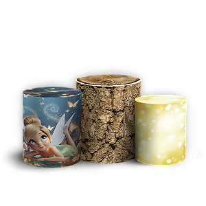 Trio Cilindro - Sininho Tinkerbell - Sublimado 3D