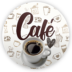Painel Redondo - Café - Sublimado 3D