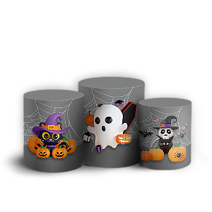 Trio Cilindro - Dia das Bruxas Halloween - Sublimado 3D