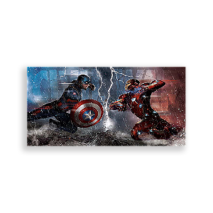 Painel Retangular - Capitão América - Sublimado 3D