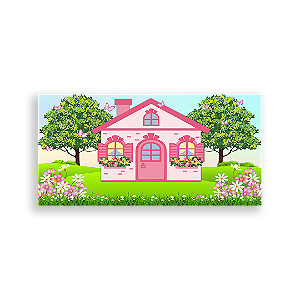 Painel Retangular - Casa De Bonecas - Sublimado 3D