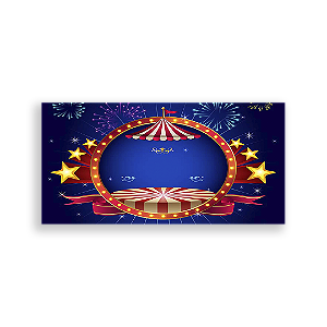 Painel Retangular - Circo - Sublimado 3D