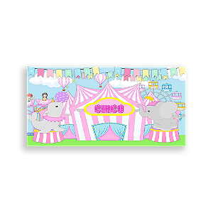 Painel Retangular - Circo Rosa - Sublimado 3D