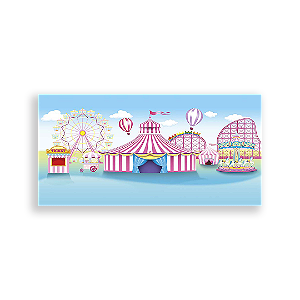 Painel Retangular - Circo Rosa - Sublimado 3D