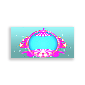 Painel Retangular - Circo Rosa - Sublimado 3D